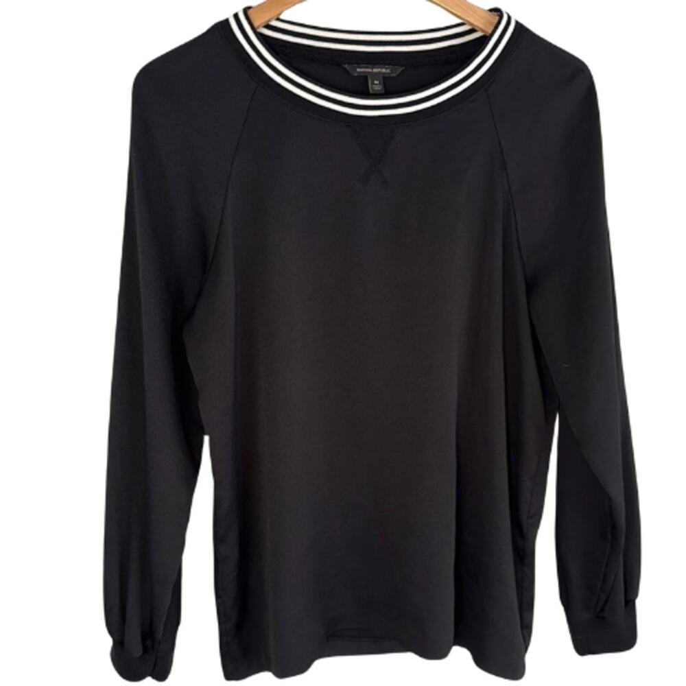 Banana Republic Varsity Ringer Long Sleeve Top – EUC Size Medium - Picture 2 of 3